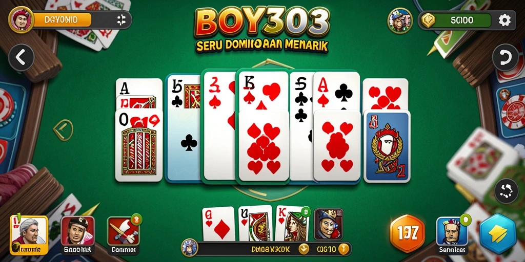 Tampilan gameplay seru dari BOY303 dengan aksi Domino yang mengasyikkan.