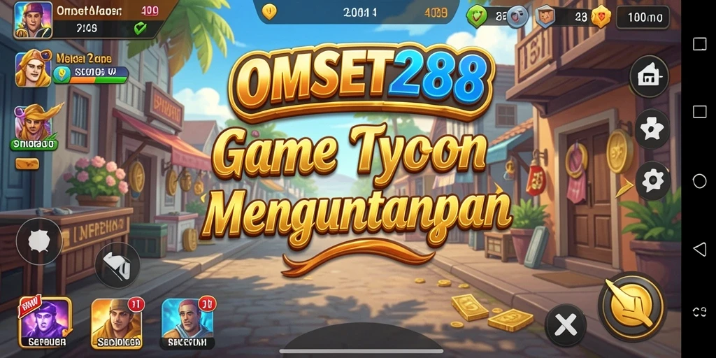 Screenshot gameplay OMSET288 yang menampilkan keseruan membangun bisnis Tycoon.