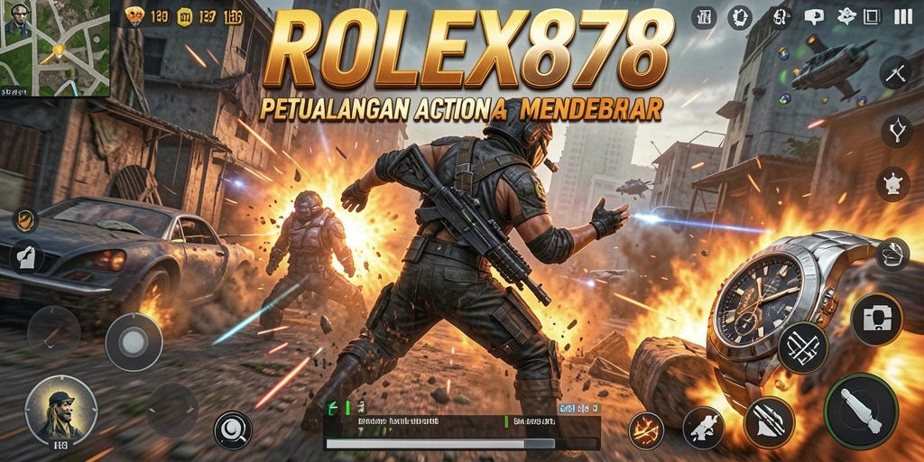 Tampilan gameplay dari ROLEX878 yang penuh aksi seru.
