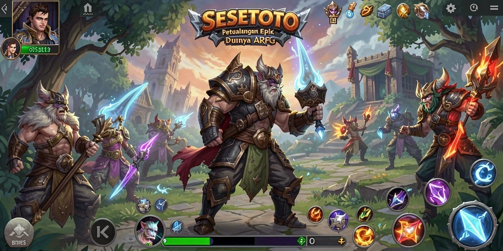 Tampilan gameplay SESETOTO yang penuh aksi di dunia ARPG.