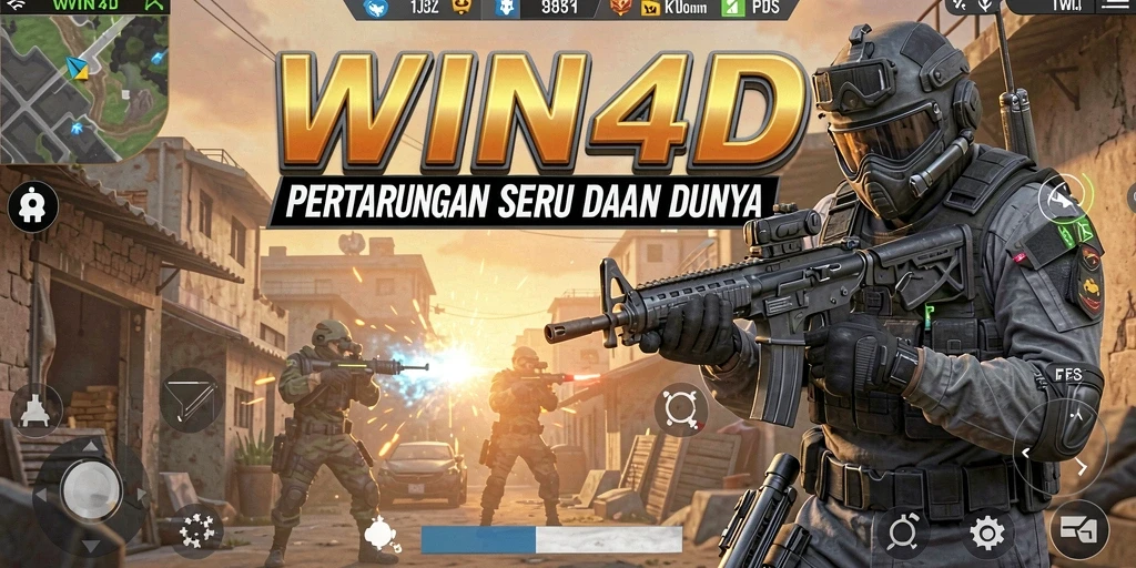 Screenshot gameplay <strong>WIN4D</strong> menampilkan aksi menembak yang mendebarkan.